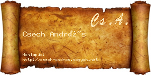 Csech András névjegykártya